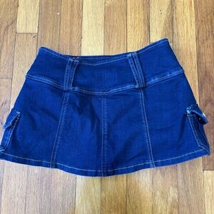 denim skort
